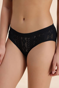Zivame Regular Rise Full Coverage Hipster Panty - Black Beauty — thumbnail 4